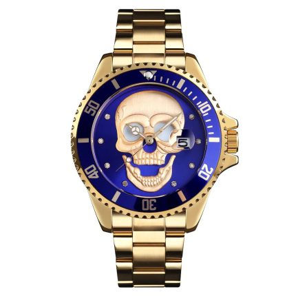 ساعت اسکمی جمجمه ای SKMEI 9195 GOLD BLUE