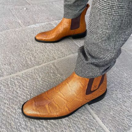 کفش چرم طبیعی پوتین تبریز