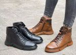 کفش مردانه بوت چرمی طبیعی تبریز